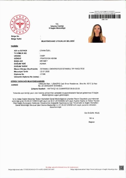 Dr Cihan Özel Sertifikalar