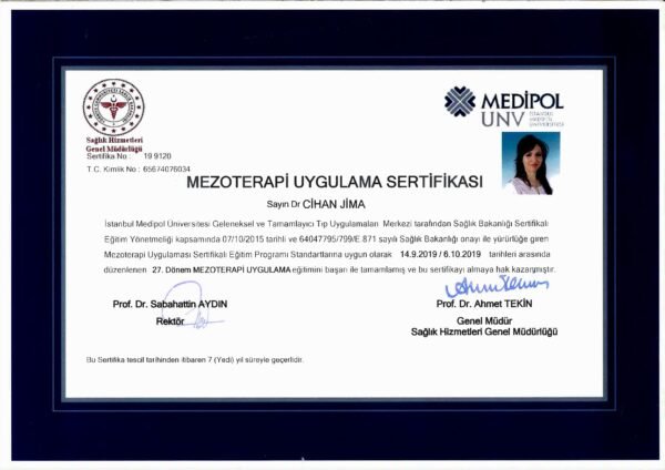 Dr Cihan Özel Sertifikalar