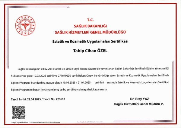Dr Cihan Özel Sertifikalar